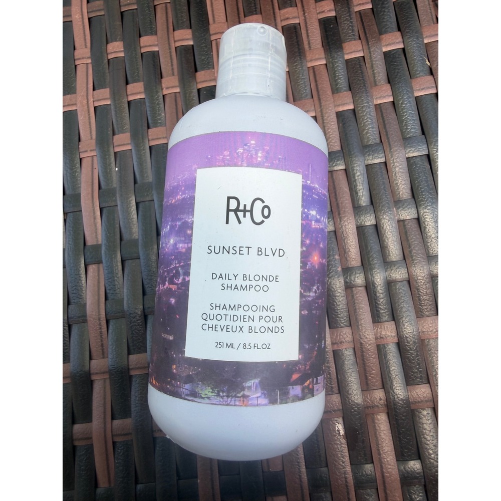 R+Co Sunset Blvd Daily Blonde Shampoo 8.5oz Brightening Anti-Brass Vegan UV